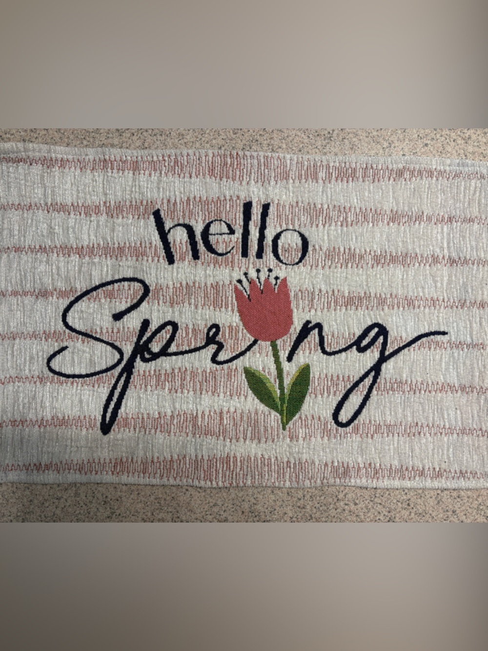 Set of 6 Hello Spring Embroidered Accent placemats